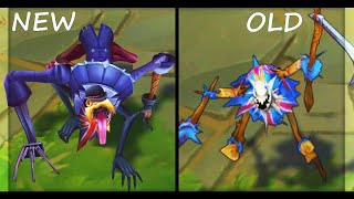 All Fiddlesticks Skins Rework NEW vs OLD Texture Comparison League of Legends [upl. by Nairbo891]