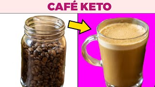 ☕️5 recetas de CAFÉ KETO originales y deliciosas  BULLETPROOF COFFEE en 5 minutos [upl. by Notwal977]