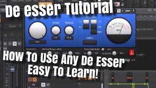 De Esser Tutorial  How To Use De Esser Vst Plugins Free Spitfish Lisp and DD de esser [upl. by Klinger]