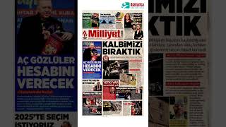 Milliyet Gazetesi 1 Sayfa  25 Ocak 2025 [upl. by Atekehs]