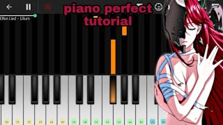 Elfen Lied  Lilium perfect piano mobile piano tutorial [upl. by Analed741]