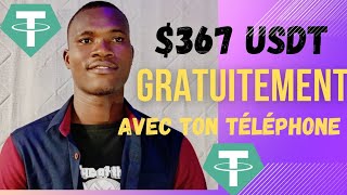 Comment gagner la Crypto monnaie USDT gratuitement avec cette application  Conscience plus [upl. by Haldi]