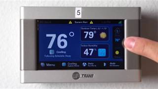 Trane XL 824850 Thermostat Tutorial [upl. by Doi805]