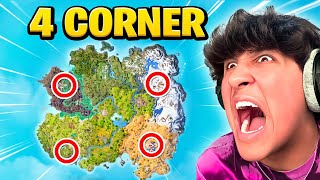 4 Corners Fortnite Challenge [upl. by Cissiee]