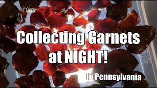 Collecting Garnet GEMS at NIGHT in Delaware County Pennsylvania [upl. by Fabri]