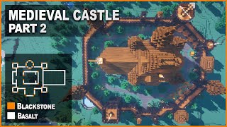 Minecraft How to build a Blackstone Medieval Castle Part 2  Tutorial [upl. by Lectra954]