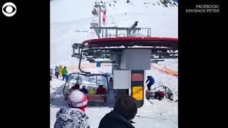 Georgia Ski Lift Failure Sends People Flying Into Air At Least 10 Injured [upl. by Nnyltiac]