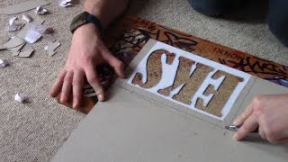 HOW TO MAKE A SIMPLE LETTER STENCIL [upl. by Aliwt]