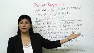 Conversational English  How to make polite requests [upl. by Eibrad61]