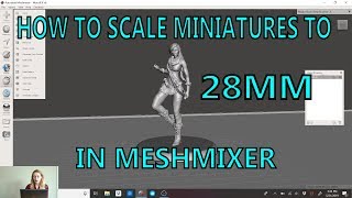 How to Scale Miniatures to 28mm in MeshMixer [upl. by Jenkins]