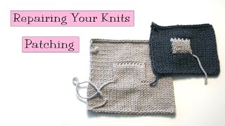 Knitting Help  Patching Your Knits [upl. by Ahsienak]