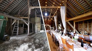 Transforming A 100 Year Old Barn Into A Wedding Venue [upl. by Darwen]