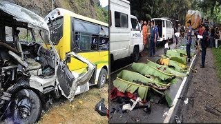 At least 19 dead in multiplevehicle collision in the Philippines [upl. by Atisusej791]