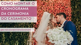 Como montar o roteiro da cerimônia de casamento [upl. by Gee]