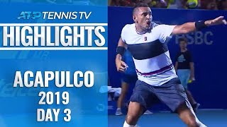 Kyrgios Stuns Nadal Ferrer Says Goodbye  Acapulco 2019 Highlights Day 3 [upl. by Roeser]