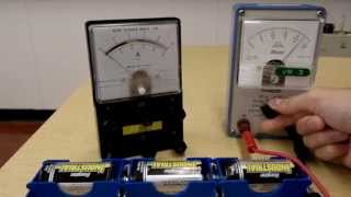 Using the analog voltmeter and the analog ammeter [upl. by Velleman]