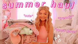 SUMMER TRYON CLOTHING HAUL 2021 pinterest inspired summer essentials trendy [upl. by Assenej]