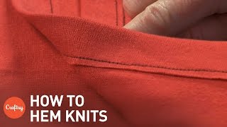 How to Hem Knit Fabric Without a Serger  Sewing Tutorial with Linda Lee [upl. by Lua356]