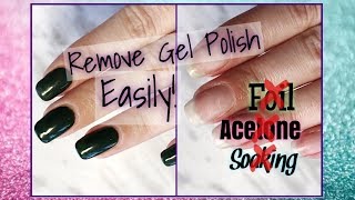 How To Easily Remove Gel Polish  NO ACETONE [upl. by Haronid]