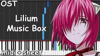 Elfen Lied  Lilium Music Box Version Piano Tutorial [upl. by Alessandro]