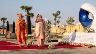 Indias Narendra Modi Opens BAPS Hindu Mandir Temple in Abu Dhabi [upl. by Yreffej]