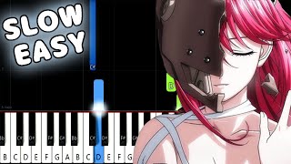 Elfen Lied Opening  Lilium  SLOW EASY Piano Tutorial animelovemen [upl. by Collis]