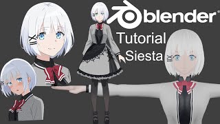 【Blender 293 】Siesta Modeling Character anime creation  Gjnko [upl. by Eldnek630]