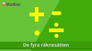 De fyra räknesätten Matematik  wwwbinogise [upl. by Ardnaxila]