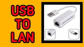 Cara Menggunakan amp Install Driver USB TO LAN [upl. by Endaira]