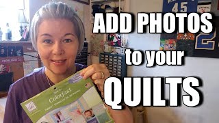 Add Photos in Your Quilts Using June Tailor Colorfast Fabric Sheets amp Bee Quilt Update [upl. by Anaya587]