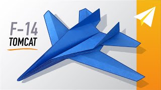 Epic Jet Paper Airplane REALLY Flies How to Make F14 Tomcat by Origami Master Michael LaFosse [upl. by Steinway]