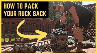 How to Pack Your Ruck Sack Like a Pro  US Army Soldier Skills [upl. by Elrebma]