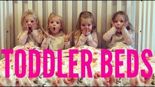 QUADRUPLETS GET THEIR TODDLER BEDS [upl. by Ytisahcal]