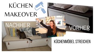 KÜCHEN MAKEOVER  Küchenmöbel streichen [upl. by Herc346]