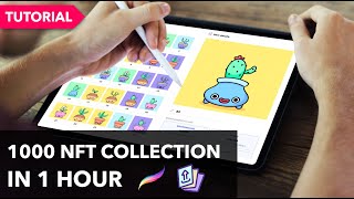 Drawing Tutorial  NFT Collection with Procreate [upl. by Retlaw]