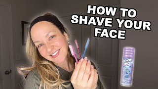 How to shavedermplane your face with Schick Hydrosilk touch up Razors [upl. by Snell]