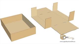 Montaje Caja de cartón Tapa y Fondo [upl. by Fairlie]