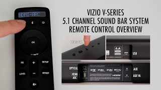 REMOTE CONTROL OVERVIEW amp SYSTEM FEATURES for the Vizio 51 Channel Surround Sound Bar System [upl. by Koffler]