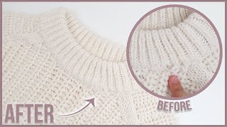 How to fix an unraveled knit with thread  QUICK amp EASY  For Beginners [upl. by Nirrat]