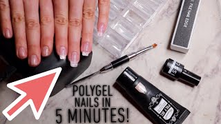 How To Apply PolyGel Nails In 5 Minutes 💅🏼Tutorial [upl. by Nnagrom]