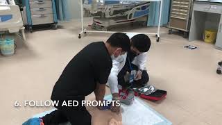 Basic Life Support CPR with AED  AHA 2020 Guided [upl. by Atinor]