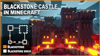 Minecraft How to build a Blackstone Castle  Easy Tutorial [upl. by Cyd131]