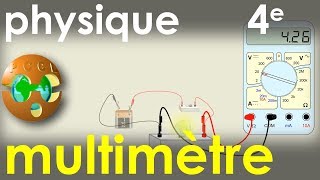 LE MULTIMÈTRE  Voltmètre  Ampèremètre  Ohmmètre  PhysiqueChimie  Collège 4e [upl. by Wistrup]