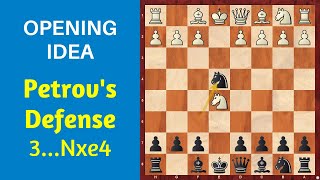 Chess Opening Petrovs Defense 3Nxe4  Ideas and Traps [upl. by Donall]