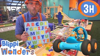 Blippi Visits INDOOR PLAYPLACE  3 HOUR Blippi amp Blippi Wonders [upl. by Adlemy]