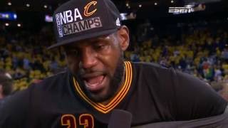 NBA Champs Cavs Celebration LBJ Postgame and Trophy Presentation [upl. by Gentry]