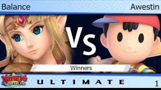 XDL 1  Balance Zelda vs FX  Awestin Ness Winners  SSBU [upl. by Imuy]