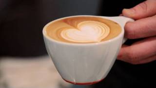 How to Make a Latte Art Heart  Perfect Coffee [upl. by Aivatnwahs538]