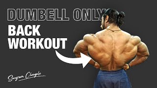 BUILD HUGE BACK WITH DUMBBELLS  Home Back Workout  Sangram Chougule [upl. by Nahtannhoj]