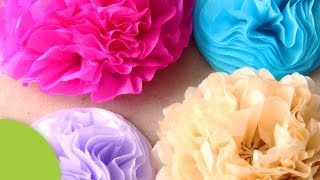 Como hacer Flores decorativas de papel [upl. by Anirdnajela]